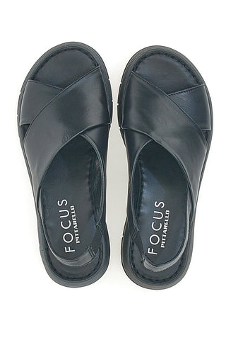 Sandali Neri con Tomaia in Pelle e Soletta Morbida PITTARELLO FOCUS 3315579