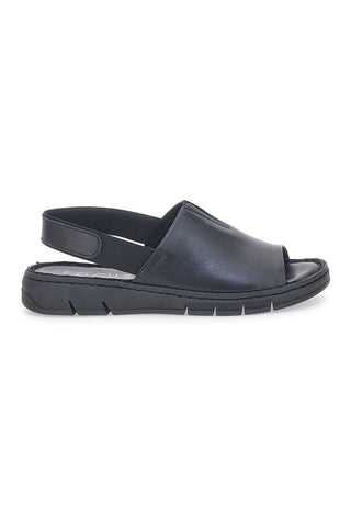 Schwarze Sandalen mit elastischer Rückseite aus echtem Leder PITTARELLO FOCUS 3316134