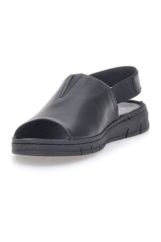 Schwarze Sandalen mit elastischer Rückseite aus echtem Leder PITTARELLO FOCUS 3316134