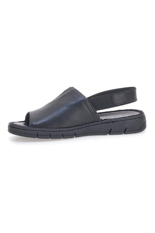 Schwarze Sandalen mit elastischer Rückseite aus echtem Leder PITTARELLO FOCUS 3316134