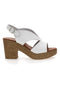 Sandali Bianchi in Pelle con Tacco Effetto Rafia Made in Italy PITTARELLO 6714313