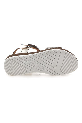 Sandali color platino con plantare comfort Linea Comoda 8068C