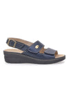Blaue Sandalen mit Riemen und Lederinnensohle FIRST ROW 182