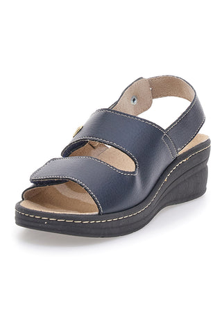 Blaue Sandalen mit Riemen und Lederinnensohle FIRST ROW 182