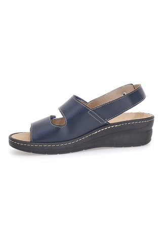 Blaue Sandalen mit Riemen und Lederinnensohle FIRST ROW 182