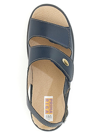 Blaue Sandalen mit Riemen und Lederinnensohle FIRST ROW 182