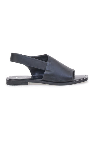 Sandali con Fascia in Pelle Nera e Elastico Posteriore PITTARELLO FOCUS 184987