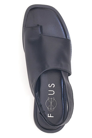 Sandali Neri Flat in Pelle Made in Italy Pittarello Focus 19348