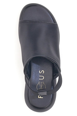 Sandali Neri In Vera Pelle Made in Italy Con Elastico Pittarello Focus 19515