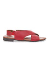 Sandali Rossi Flat In Vera Pelle Con Elastico Pittarello Look 225435