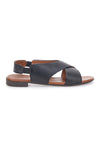 Sandali Neri Flat In Vera Pelle Con Elastico Pittarello Look 225435