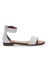 Sandali Bassi Bianchi con Cinturino alla Caviglia Pittarello Look 225495