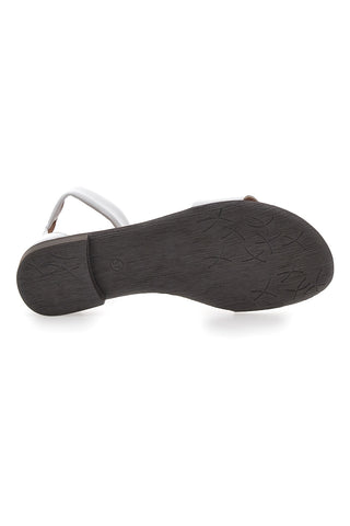 Sandali Bassi Bianchi con Cinturino alla Caviglia Pittarello Look 225495