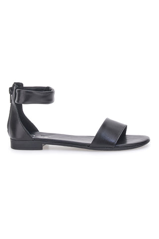 Sandali Bassi Neri con Cinturino alla Caviglia Pittarello Look 225495
