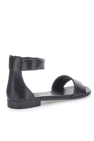 Pittarello Look 225495 Schwarze niedrige Sandalen mit Knöchelriemen