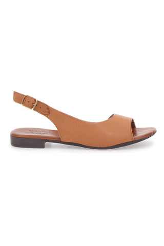 Braune Sandalen mit Obermaterial aus Leder und niedrigem Absatz PITTARELLO LOOK 225110