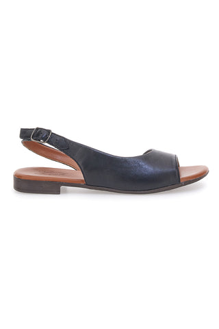 Sandali Neri con Tomaia in Pelle e Tacco Basso PITTARELLO LOOK 225110