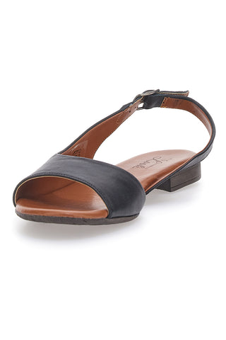 Schwarze Sandalen mit Obermaterial aus Leder und niedrigem Absatz PITTARELLO LOOK 225110