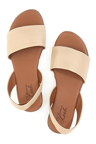 Sandali Bassi Beige in Vera Pelle Pittarello Look 225265