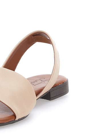 Sandali Bassi Beige in Vera Pelle Pittarello Look 225265