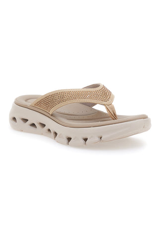 Beige gepolsterte Flip-Flops Plocadi G80635