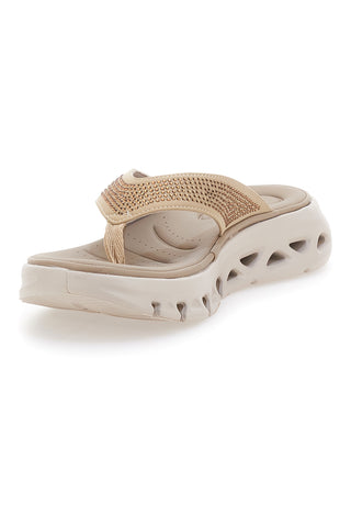 Beige gepolsterte Flip-Flops Plocadi G80635