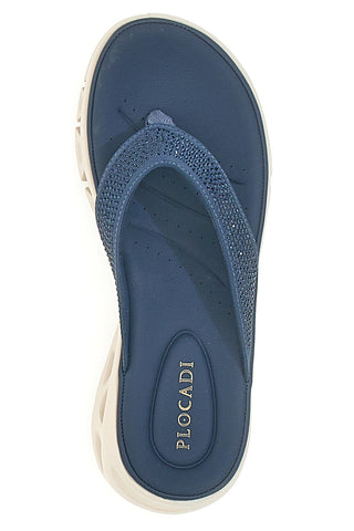 Plocadi G80635 Gepolsterte blaue Flip-Flops