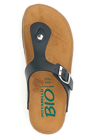 Ciabatte Infradito nere con plantare anatomico PITTARELLO BIO 335P2177SR