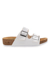 Weiße Sandalen mit Doppelschnalle und anatomischem Fußbett Pittarello Eco 293A20630SR