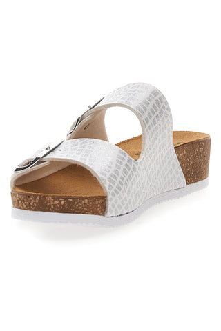 Weiße Sandalen mit Doppelschnalle und anatomischem Fußbett Pittarello Eco 293A20630SR