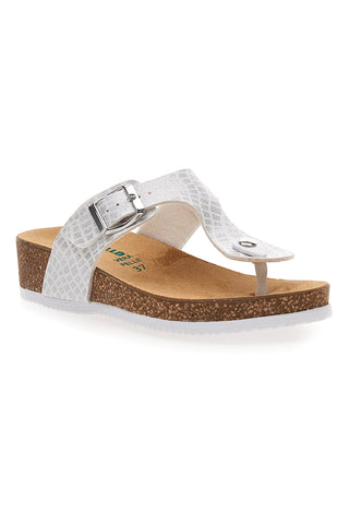 Weiße Flip-Flops mit Schnalle und anatomischem Fußbett Pittarello Eco 293A2177SR