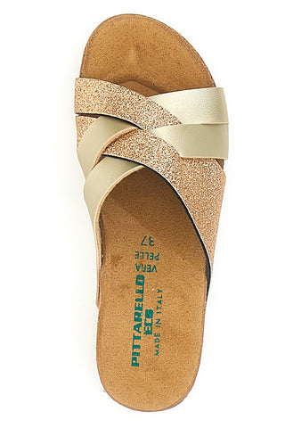 Roségoldene Glitzer-Slipper mit Komfort-Innensohle PITTARELLO ECO 293A520SR