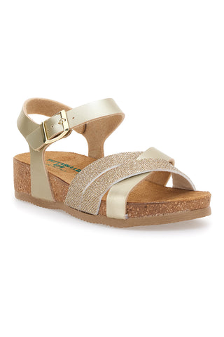 Sandali oro con glitter e cinturino PITTARELLO ECO 293940SR
