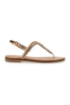 Le Havre Paris Damen-Flip-Flop-Sandalen in Roségold 5418