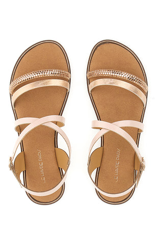 Le Havre Paris Puderrosa Damensandalen 5449