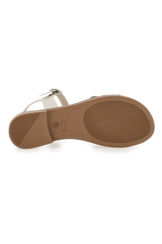 Le Havre Paris Elfenbeinweiße Damensandalen 5428