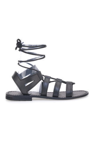 Sandali neri alla schiava in stile gladiatore Pittarello Sun 1369