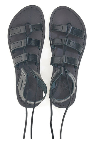 Sandali neri alla schiava in stile gladiatore Pittarello Sun 1369