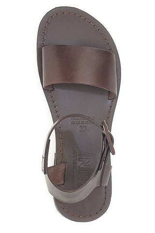 Braune Sandalen aus echtem Leder handgefertigt Made in Italy Pittarello Sun 1734