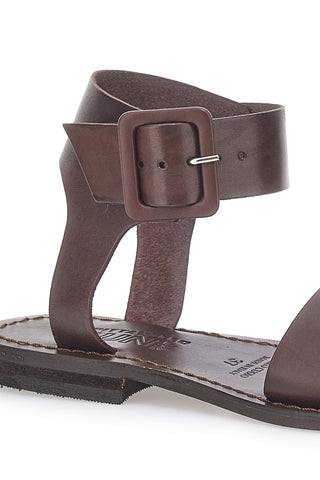 Braune Sandalen aus echtem Leder handgefertigt Made in Italy Pittarello Sun 1734