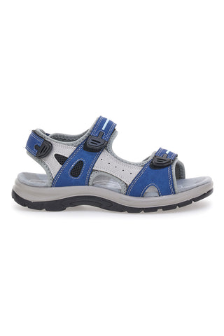 Sandali sportivi grigi e blu con chiusura a strappo TIGLIO 51357