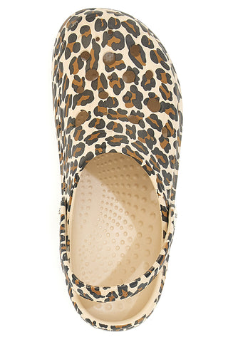 WOZ 5 Leoparden-Sabot-Hausschuhe mit beweglichem Riemen