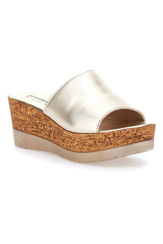 Ciabatte Oro con Fascia in Pelle Made in Italy PITTARELLO 233170428