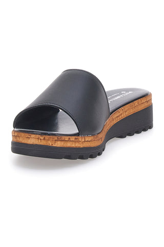Ciabatte Nere con Platform Effetto Sughero Made in Italy PITTARELLO 244870811