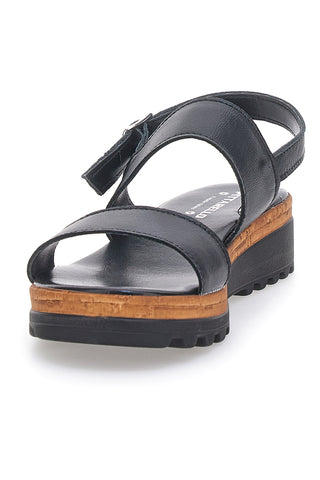 Sandali neri con Doppia Fascia Made in Italy PITTARELLO 299470811