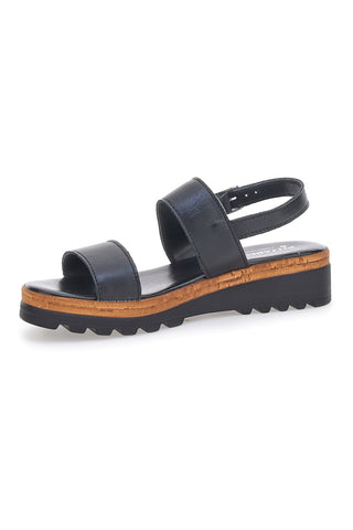 Sandali neri con Doppia Fascia Made in Italy PITTARELLO 299470811