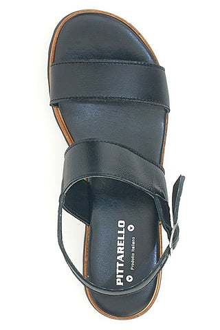 Sandali neri con Doppia Fascia Made in Italy PITTARELLO 299470811