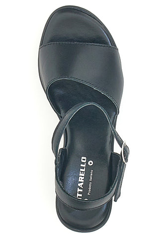 PITT.LOVE 318571082 Schwarze Sandalen aus echtem Leder