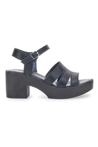 Sandali in vera pelle neri PITT.LOVE 800071082