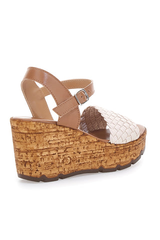 Sandali Beige in Pelle con Zeppa PITTARELLO 34633002
